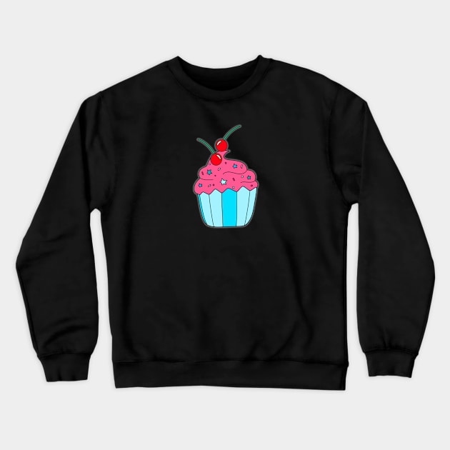 Cupcake Crewneck Sweatshirt by Kelly Louise Art